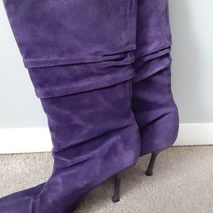 Purple Suede Boots
